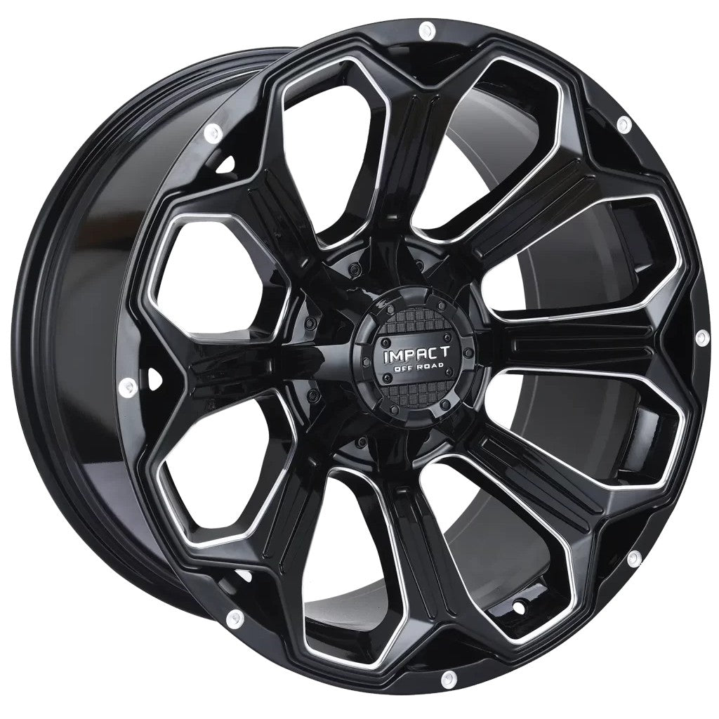 Impact Off-Road 817 Gloss Black Milled Wheel