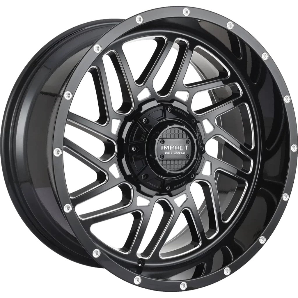 Impact Off-Road 808 Gloss Black Milled Wheel